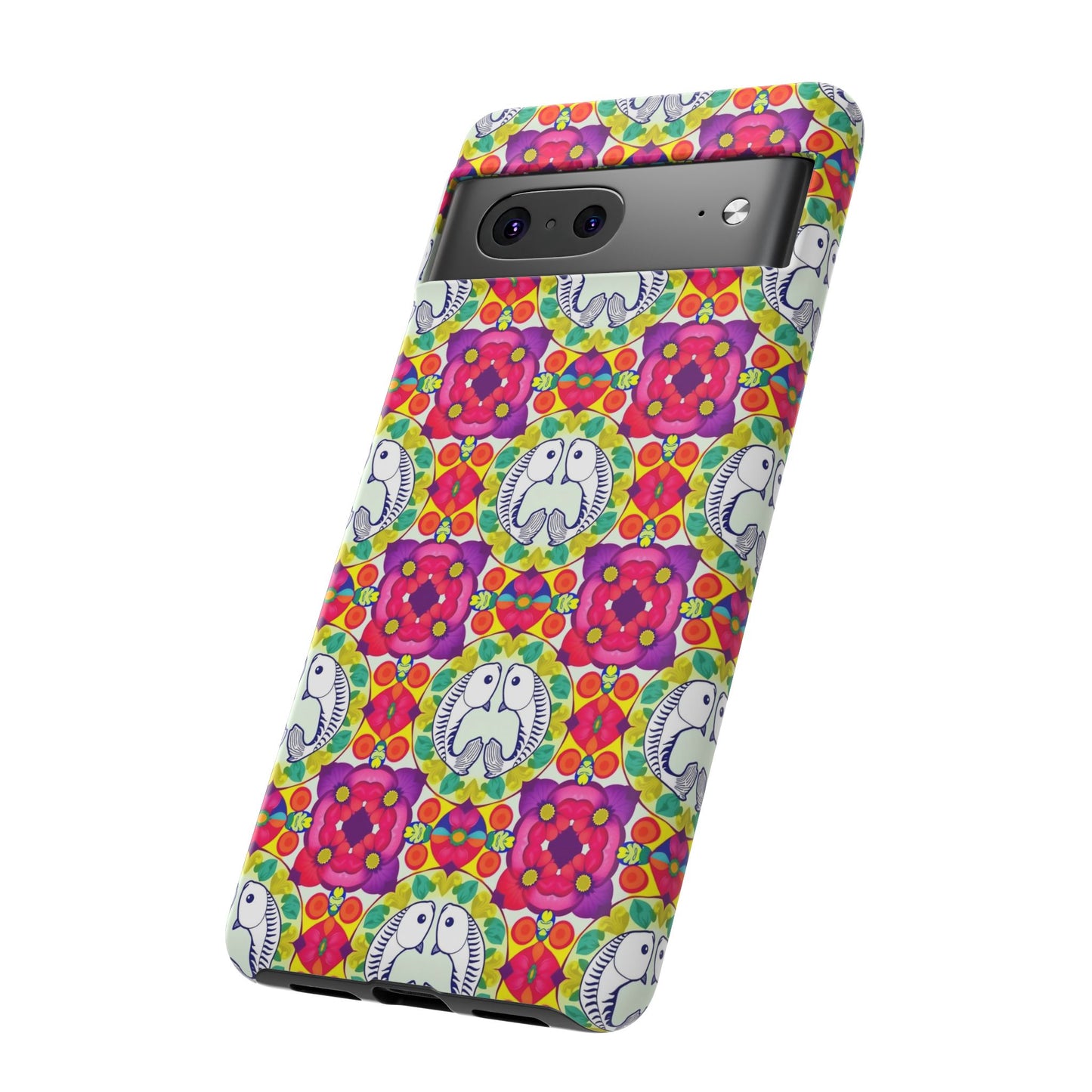 Tough Cases, Pisces, Zodiac v2, Flower Pattern