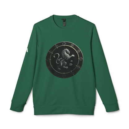 Adidas, Unisex Fleece Crewneck Sweatshirt, Leo, Space Animal, Zodiac