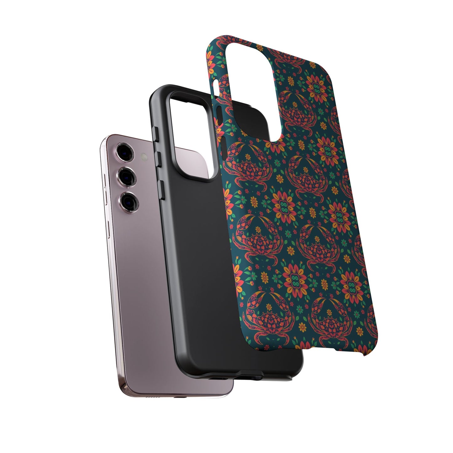 Tough Cases, Cancer, Zodiac v4, Flower Pattern