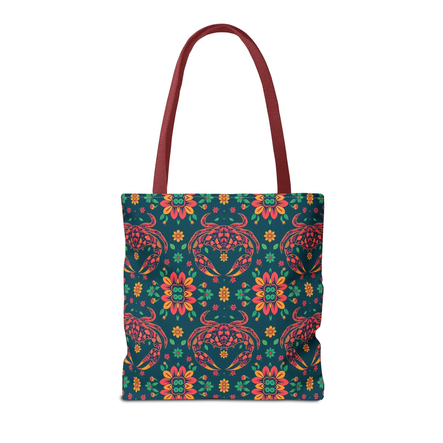 Tote Bag (AOP), Cancer, Zodiac v2, Flower Pattern