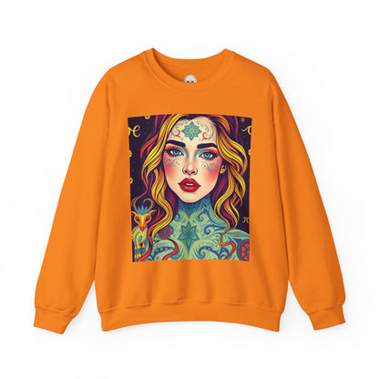 Unisex Heavy Blend™ Crewneck Sweatshirt, Aquarius, Zodiac, Sexy Pattern