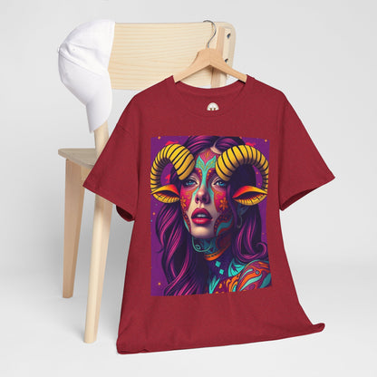 Unisex Heavy Cotton T-Shirt, Taurus, Zodiac v2, Sexy Art