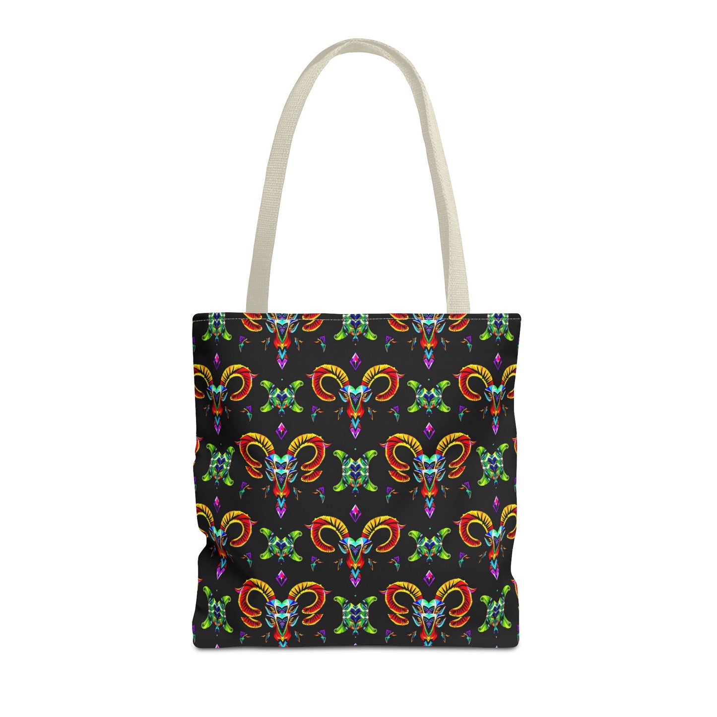 Tote Bag (AOP), Aries, Zodiac, Jewel Pattern