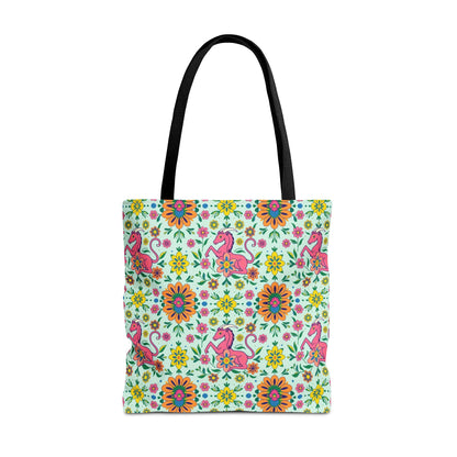 Tote Bag (AOP), Aquarius, Zodiac, Flower Pattern