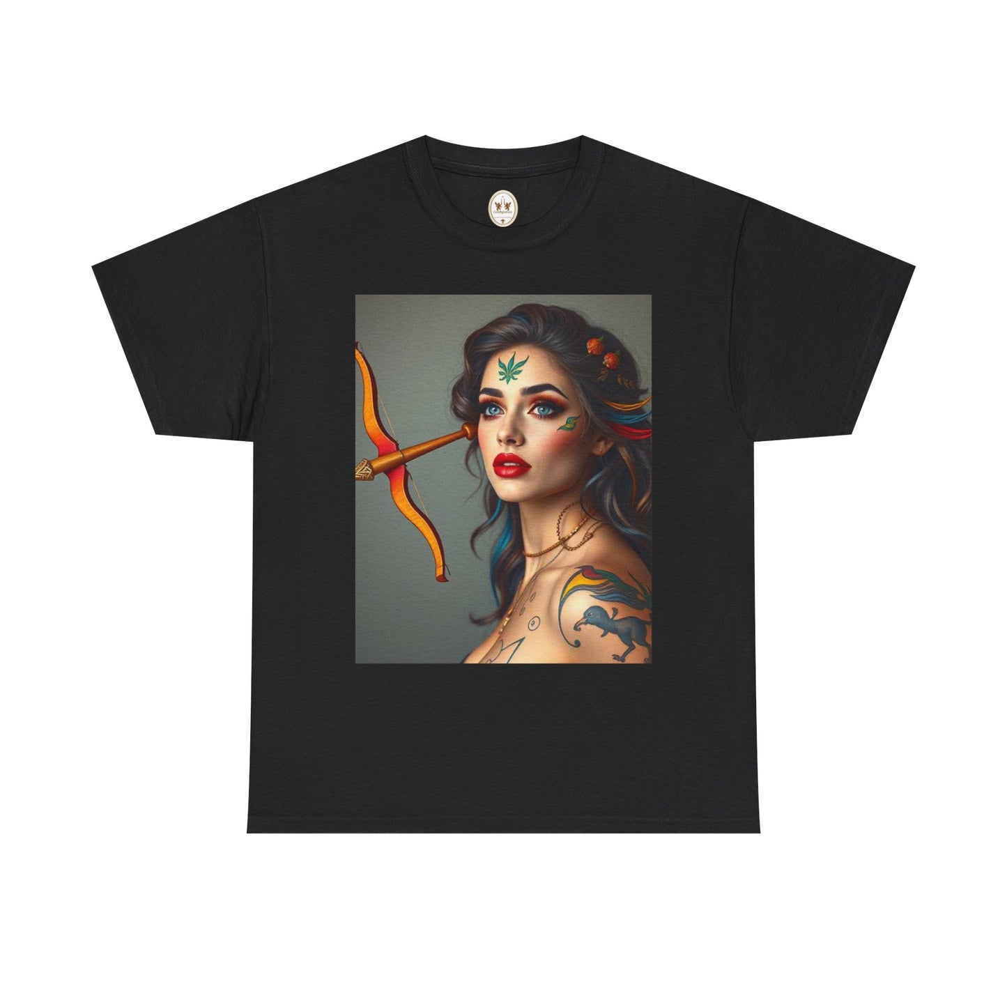Unisex Heavy Cotton T-Shirt, Sagittarius, Zodiac v2, Sexy Art