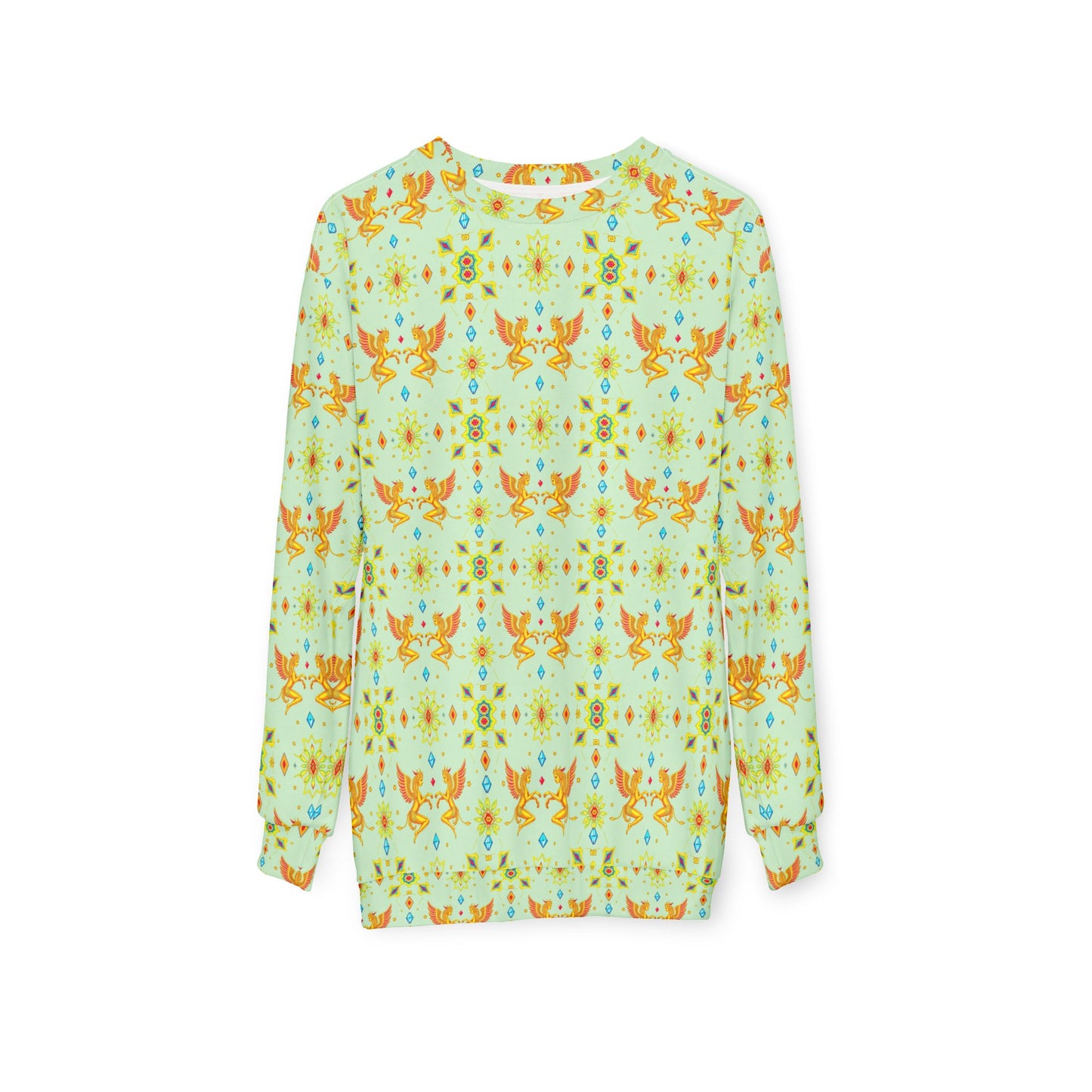 Unisex Sweatshirt (AOP), Gemini, Zodiac v3, Jewel Pattern