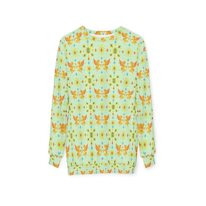 Unisex Sweatshirt (AOP), Gemini, Zodiac v3, Jewel Pattern