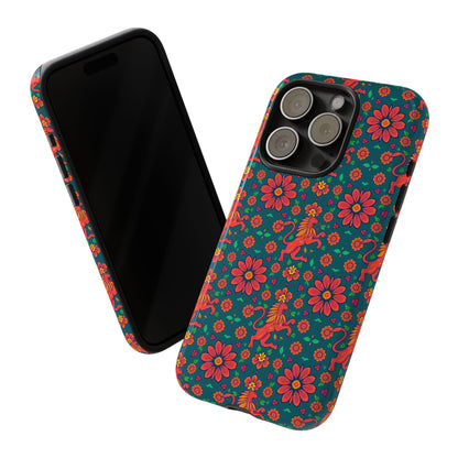 Tough Cases, Leo, Zodiac v2, Flower Pattern