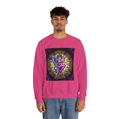 Unisex Heavy Blend™ Crewneck Sweatshirt, Glass 1, Virgo Zodiac Design