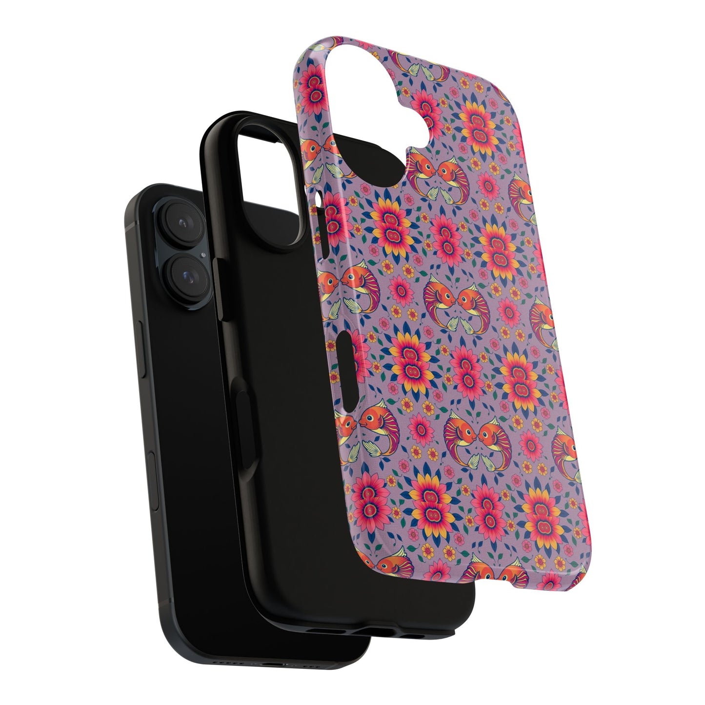 Tough Cases, Pisces, Zodiac v3, Flower Pattern