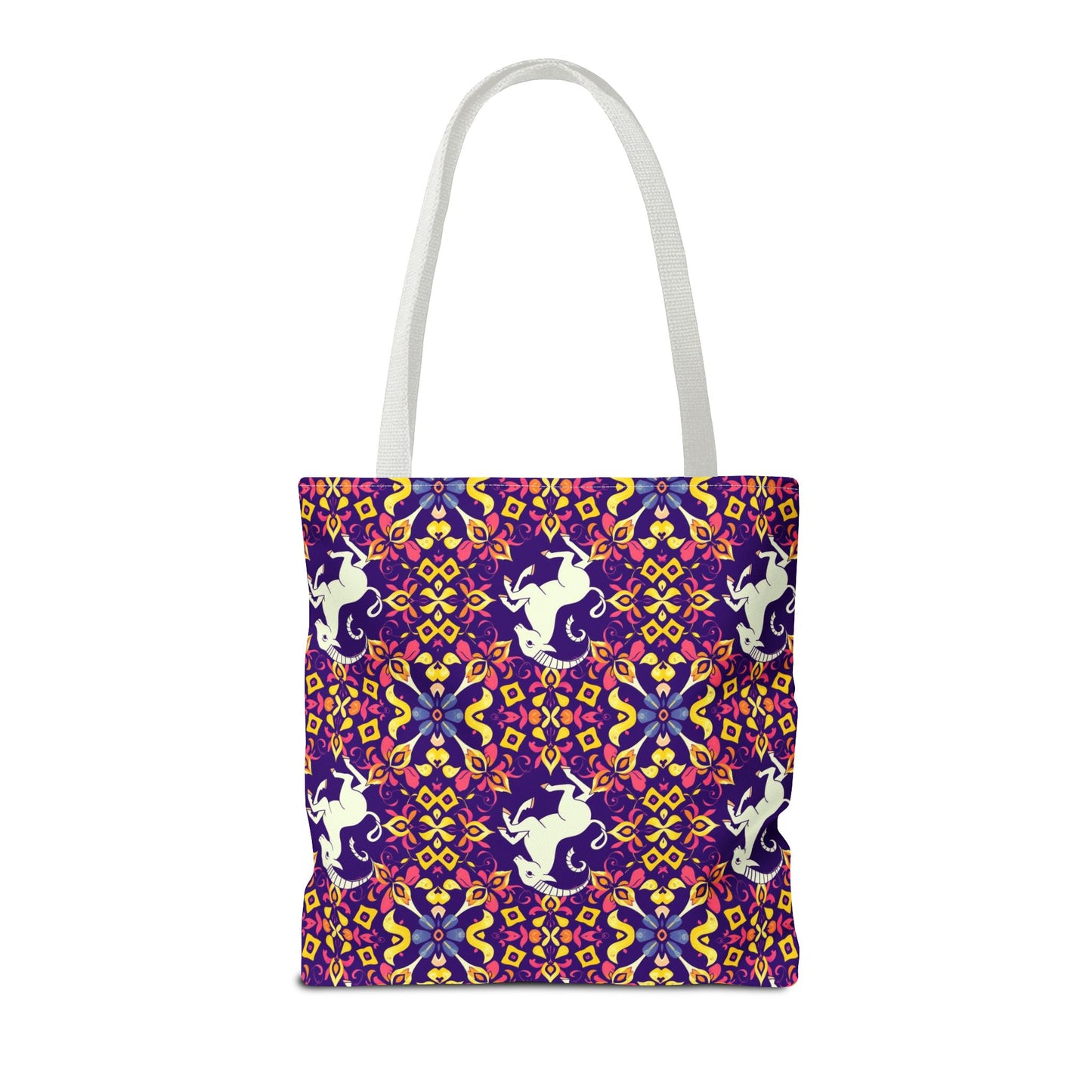 Tote Bag (AOP), Capricorn, Zodiac v2, Flower Pattern