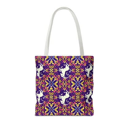 Tote Bag (AOP), Capricorn, Zodiac v2, Flower Pattern