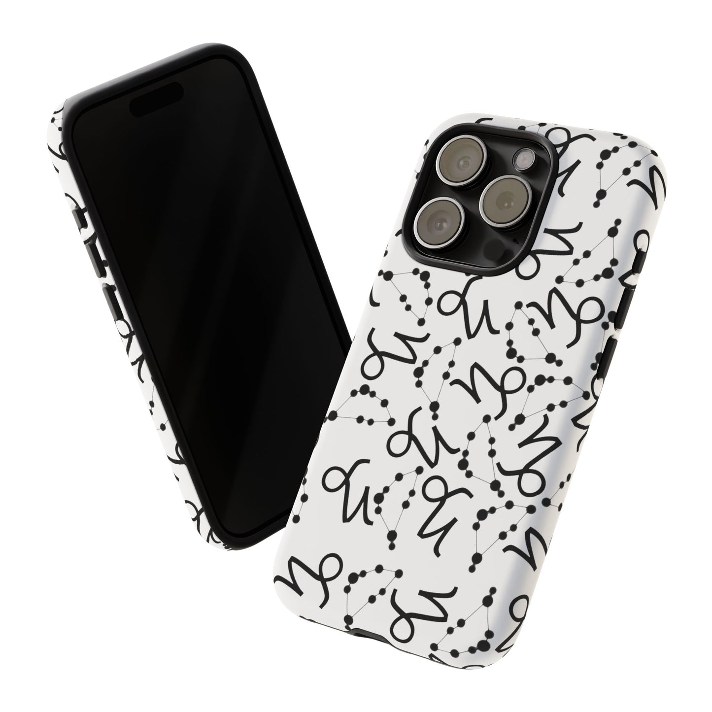 Tough Cases with the Capricorn Zodiac sign for iPhone, Samsung Galaxy, and Google Pixel devices