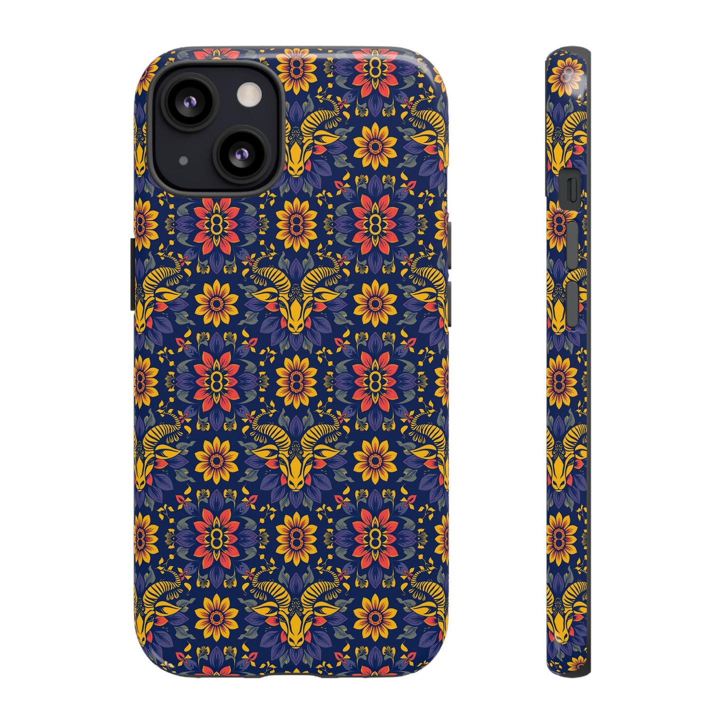 Tough Cases, Taurus, Zodiac v3, Flower Pattern