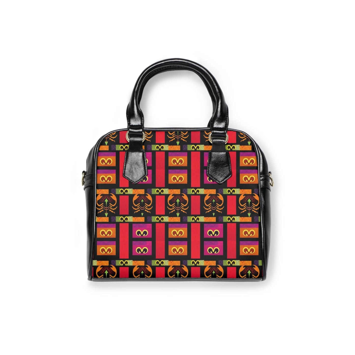 Shoulder Handbag, Scorpio, Zodiac v1, Shapes Pattern