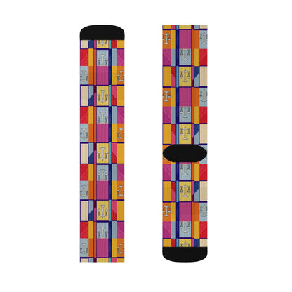 Sublimation Socks, Libra, Zodiac, Shapes Pattern