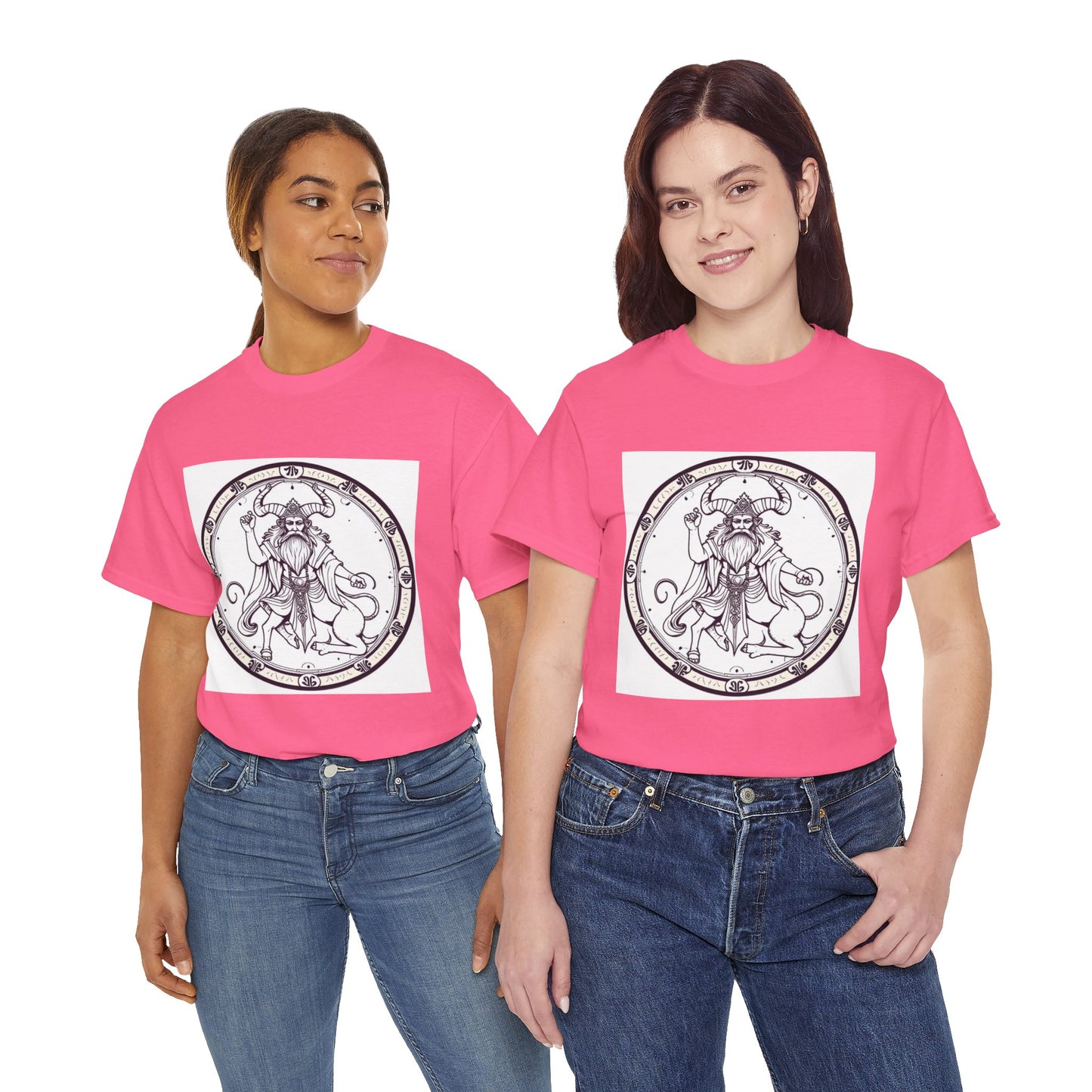 Unisex Heavy Cotton T-Shirt, Bull Centaur, Taurus Zodiac Design