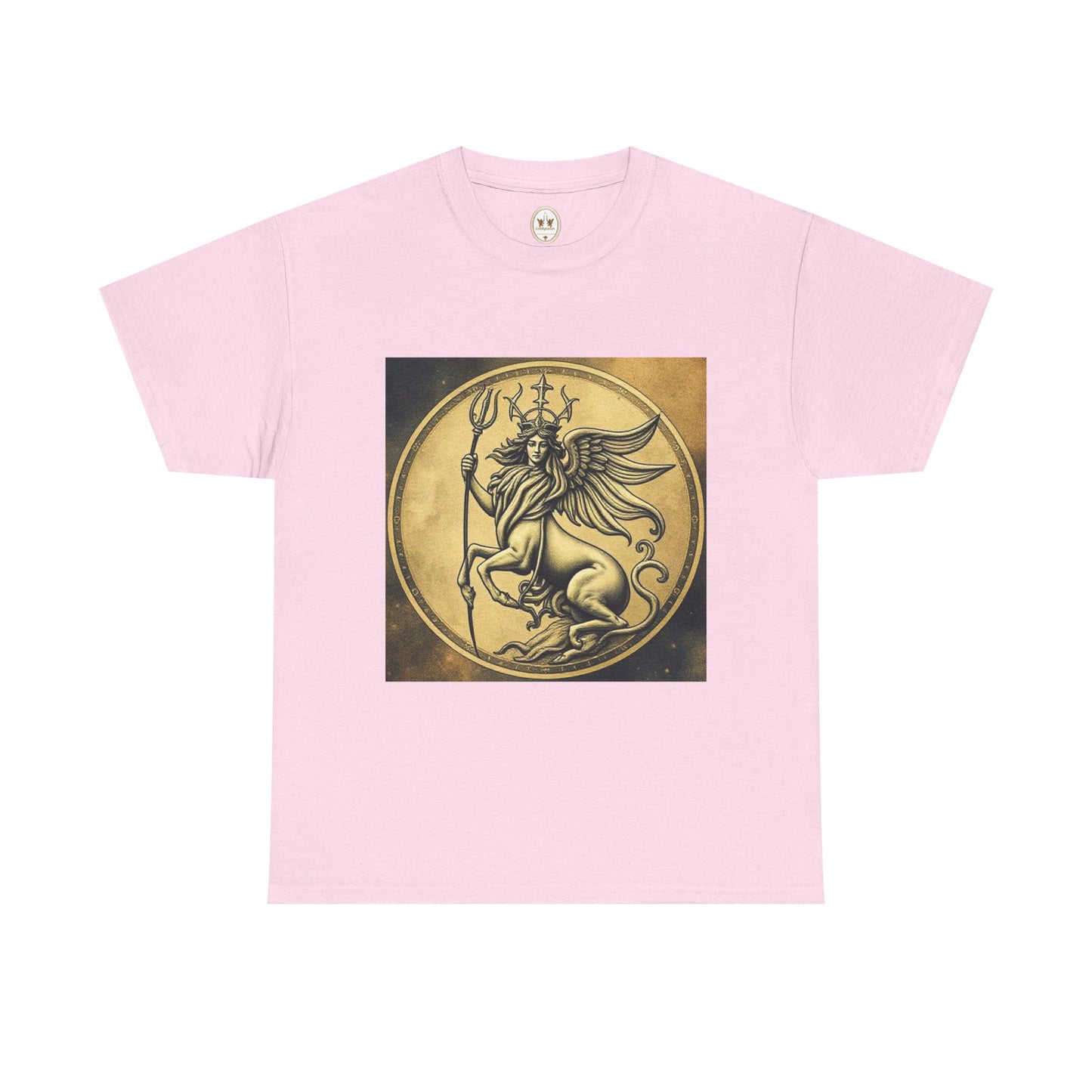 Unisex Heavy Cotton T-Shirt, Animal Angel v1, Virgo Zodiac Design