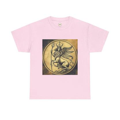 Unisex Heavy Cotton T-Shirt, Animal Angel v1, Virgo Zodiac Design