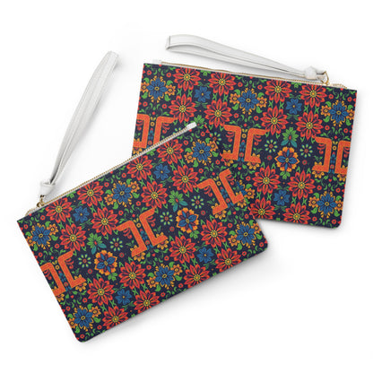 Clutch Bag, Gemini, Zodiac, Flower Pattern