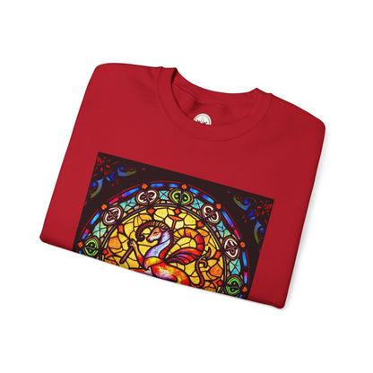Unisex Heavy Blend™ Crewneck Sweatshirt, Glass 1, Aries Zodiac Design