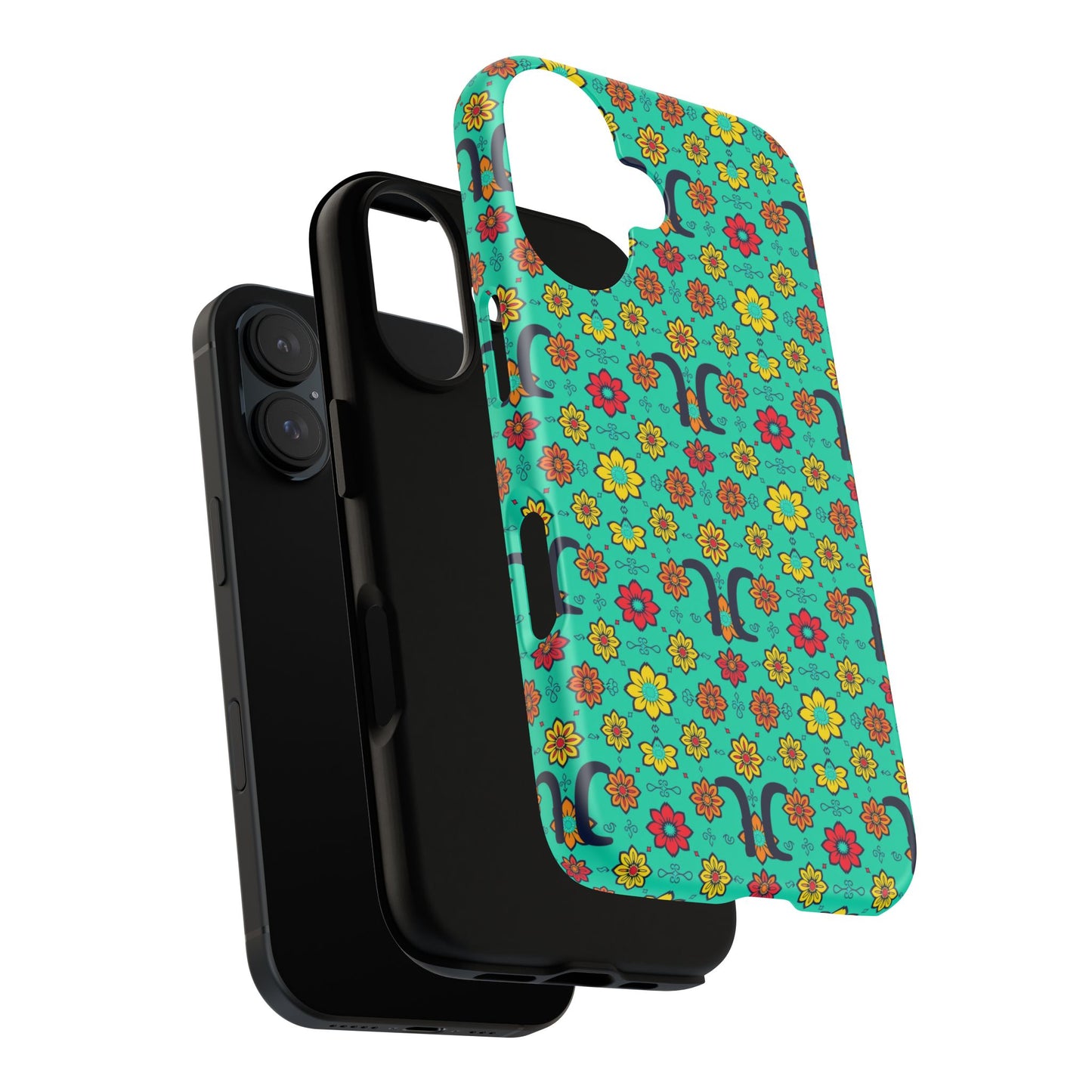 Tough Cases, Aquarius, Zodiac v2, Flower Pattern