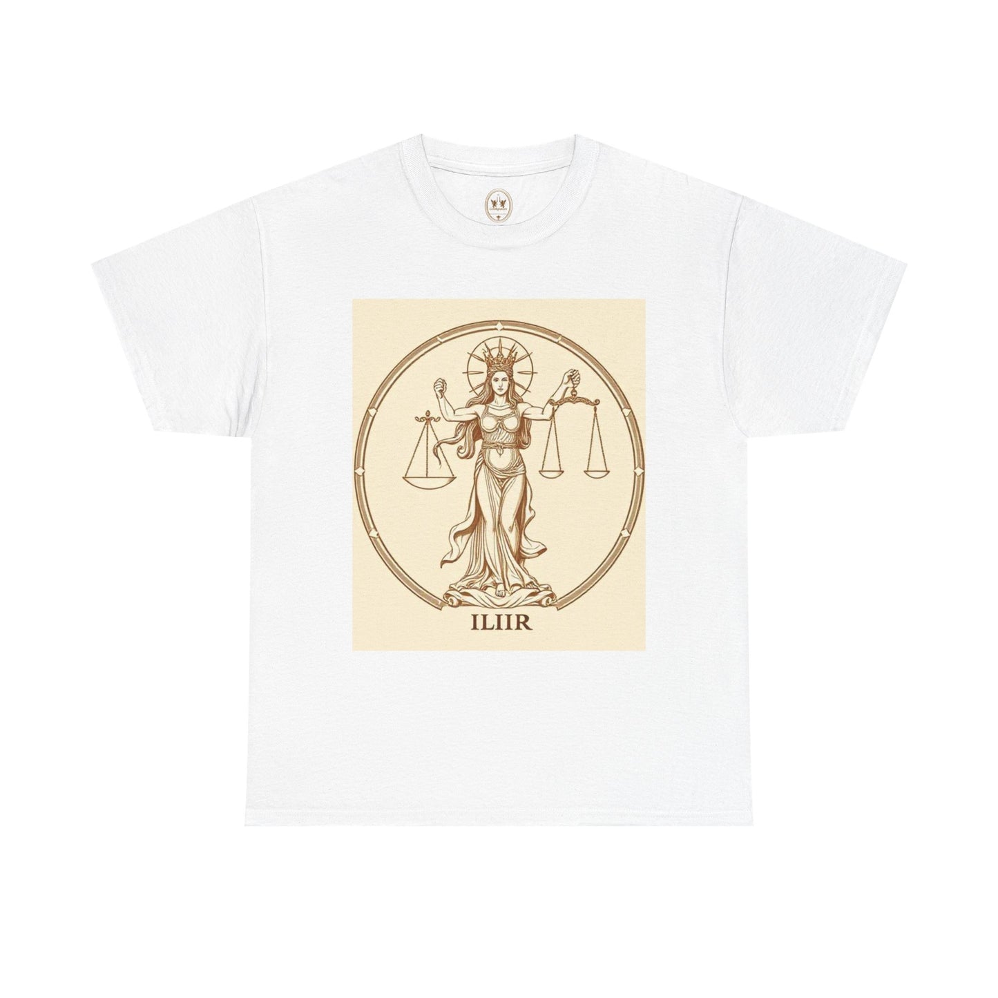 Unisex Heavy Cotton T-Shirt, Libra Goddess v1, Zodiac Design