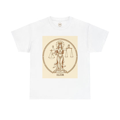 Unisex Heavy Cotton T-Shirt, Libra Goddess v1, Zodiac Design