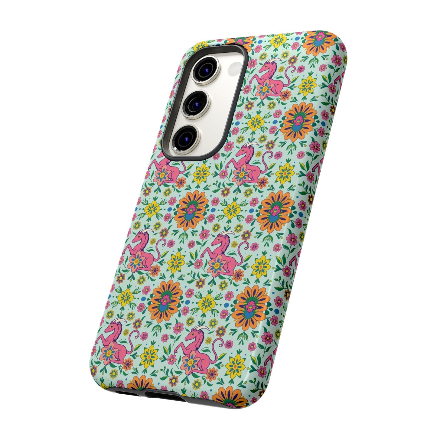 Tough Cases, Aquarius, Zodiac, Flower Pattern