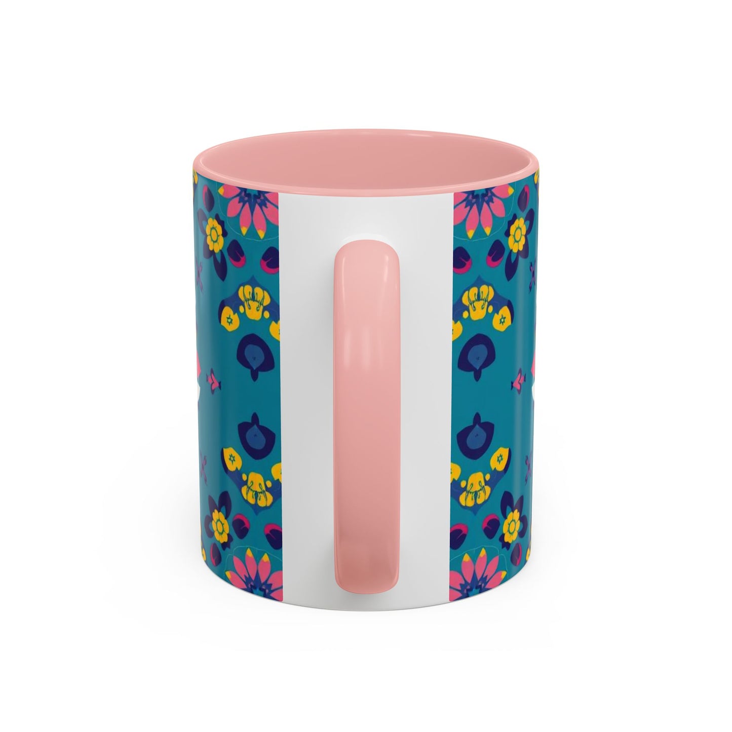 Accent Coffee Mug, Libra, Zodiac v2, Flower Pattern, (11, 15oz)
