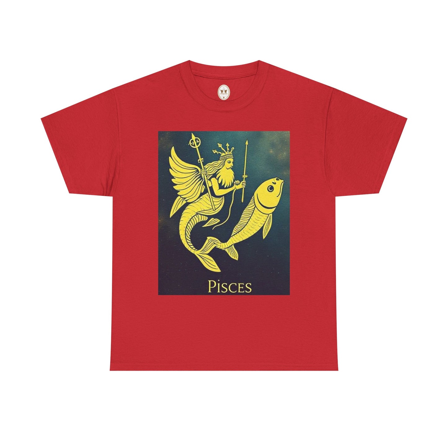 Unisex Heavy Cotton T-Shirt, Pisces Queen, Zodiac Design