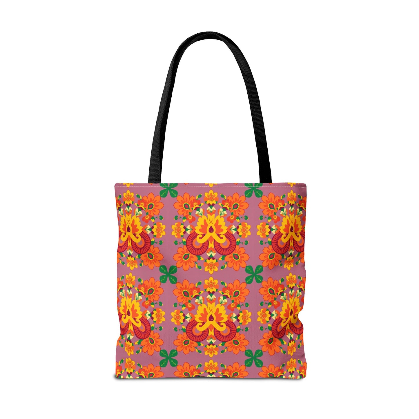 Tote Bag (AOP), Aries, Zodiac v1, Flower Pattern
