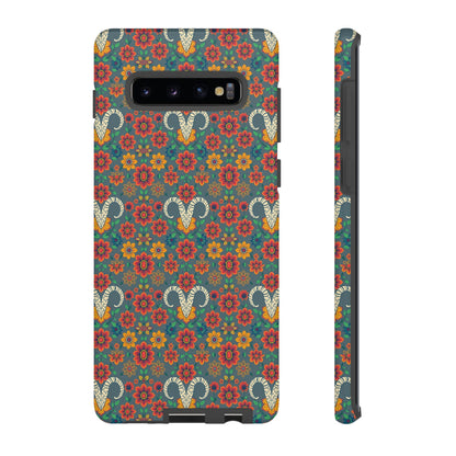 Tough Cases, Aries, Zodiac v3, Flower Pattern