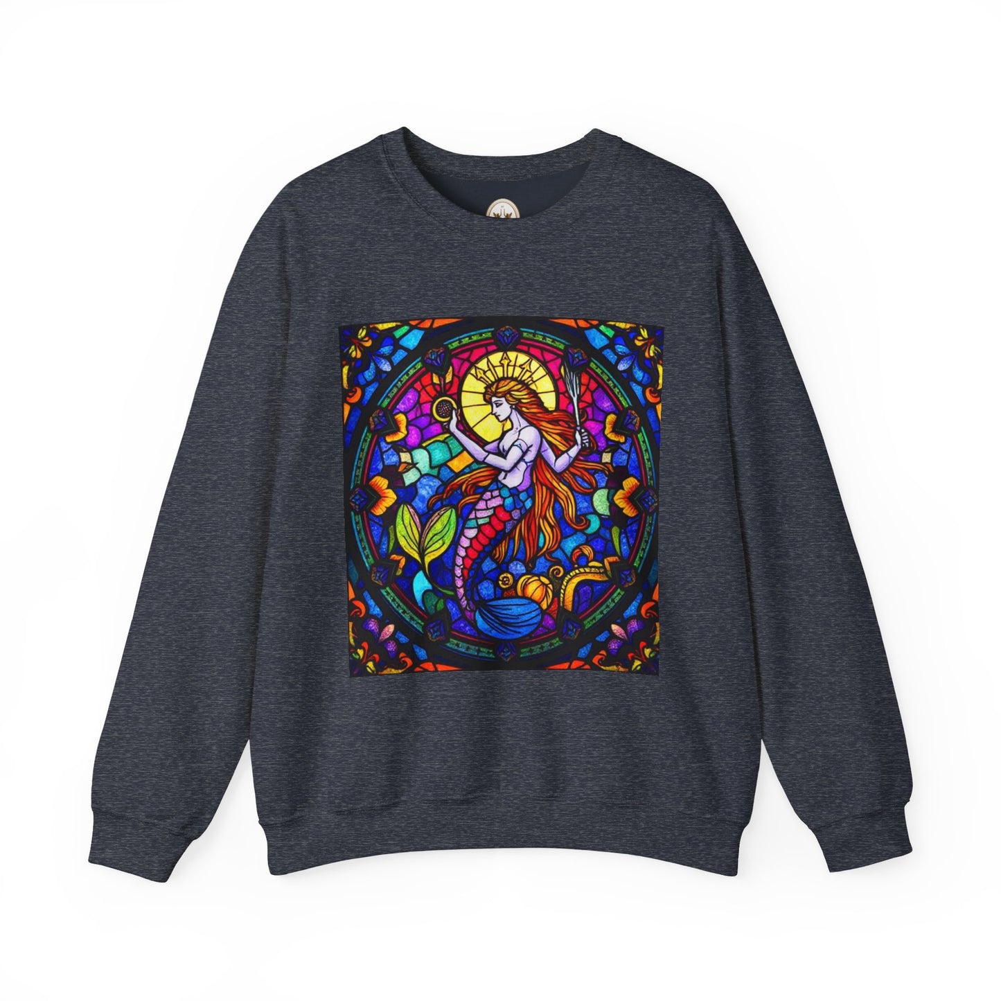 Unisex Heavy Blend™ Crewneck Sweatshirt, Glass 1, Aquarius Zodiac Design