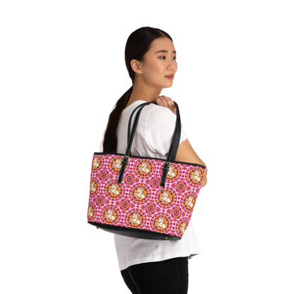 Leather Shoulder Bag, Capricorn, Zodiac, Flower Pattern