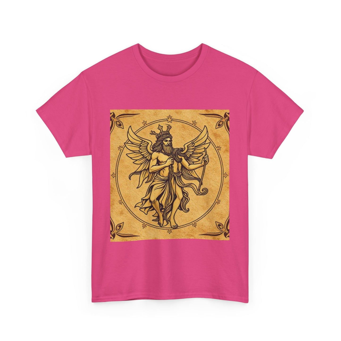 Unisex Heavy Cotton T-Shirt, Pencil Art, Gemini Zodiac Design