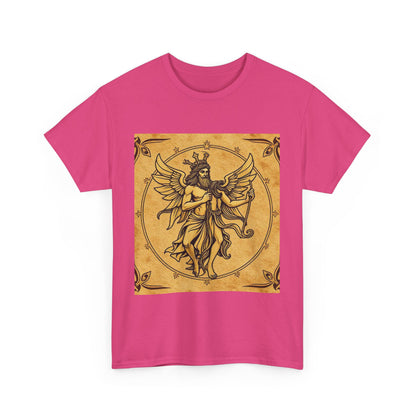 Unisex Heavy Cotton T-Shirt, Pencil Art, Gemini Zodiac Design