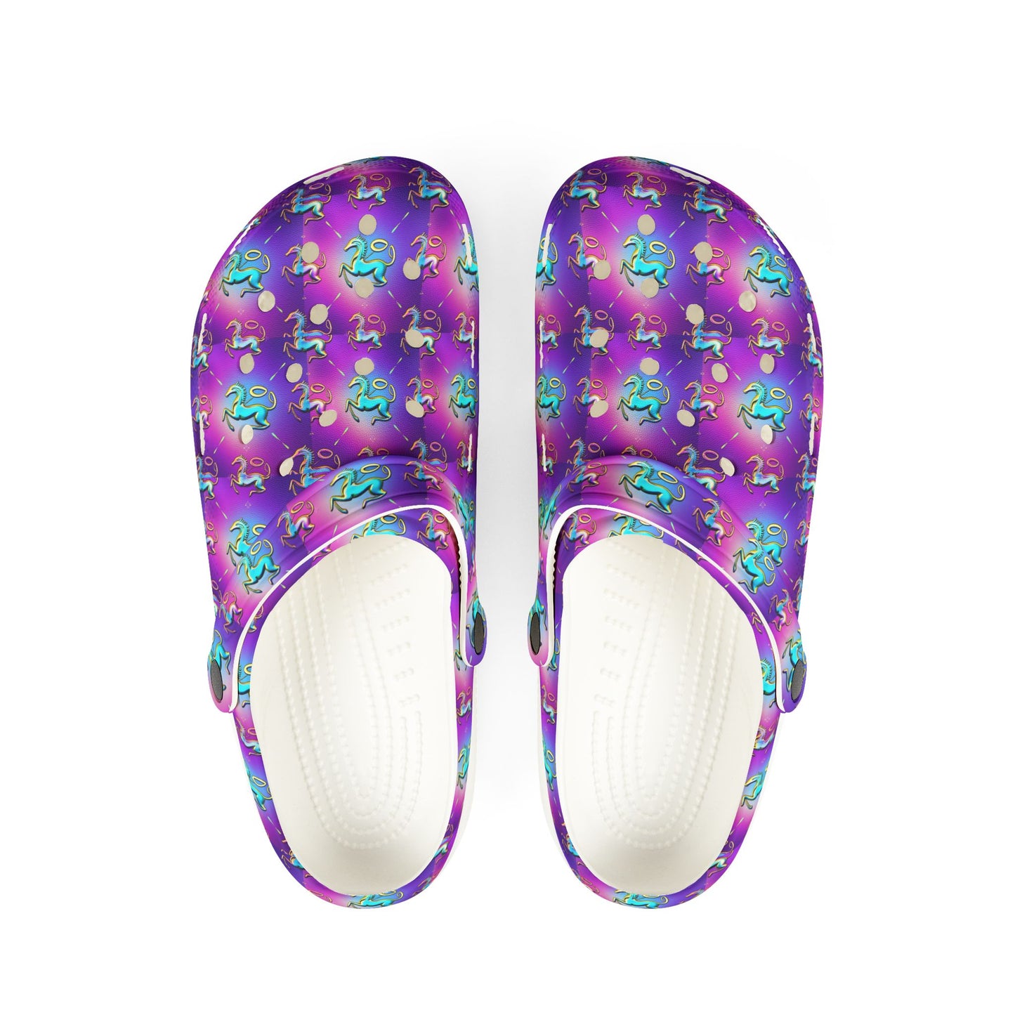EVA Foam Rubber Shoes, (AOP), Aquarius, Zodiac v4, Pattern