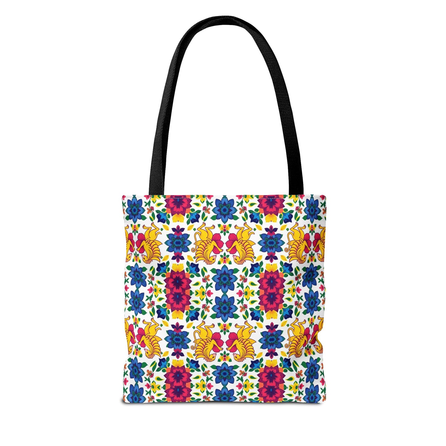 Tote Bag (AOP), Gemini, Zodiac, Flower Pattern