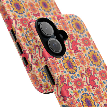 Tough Cases, Leo, Zodiac v1, Flower Pattern