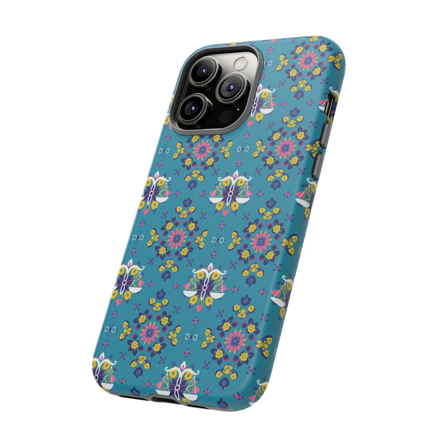 Tough Cases, Libra, Zodiac v2, Flower Pattern