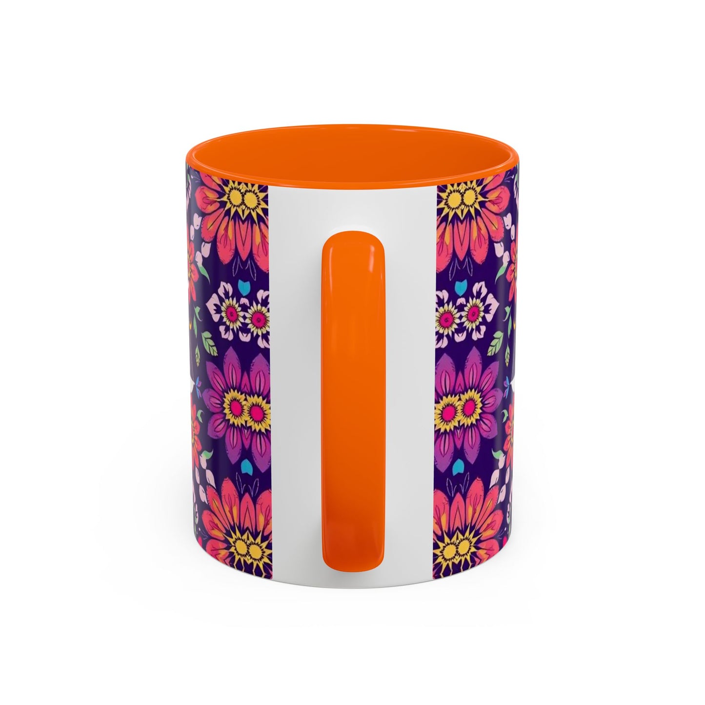 Accent Coffee Mug, Libra, Zodiac v3, Flower Pattern, (11, 15oz)
