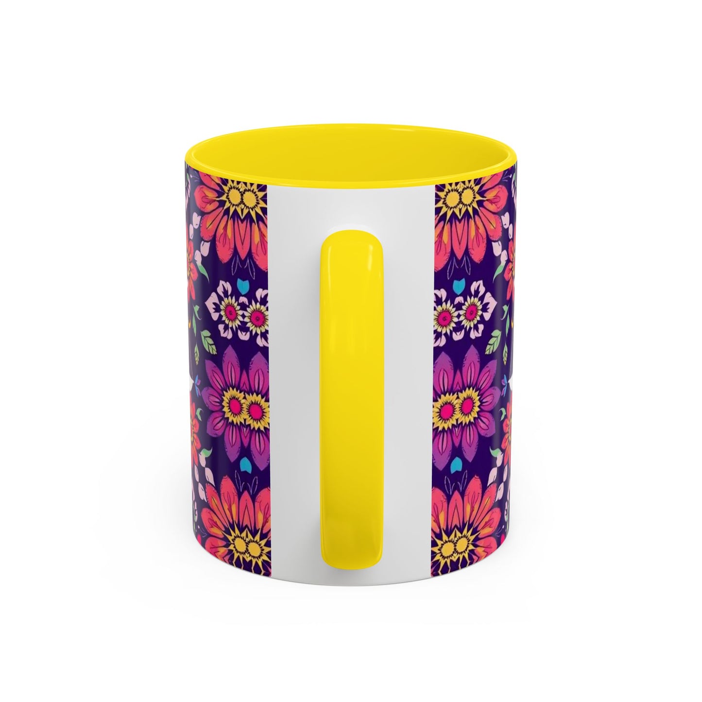 Accent Coffee Mug, Libra, Zodiac v3, Flower Pattern, (11, 15oz)