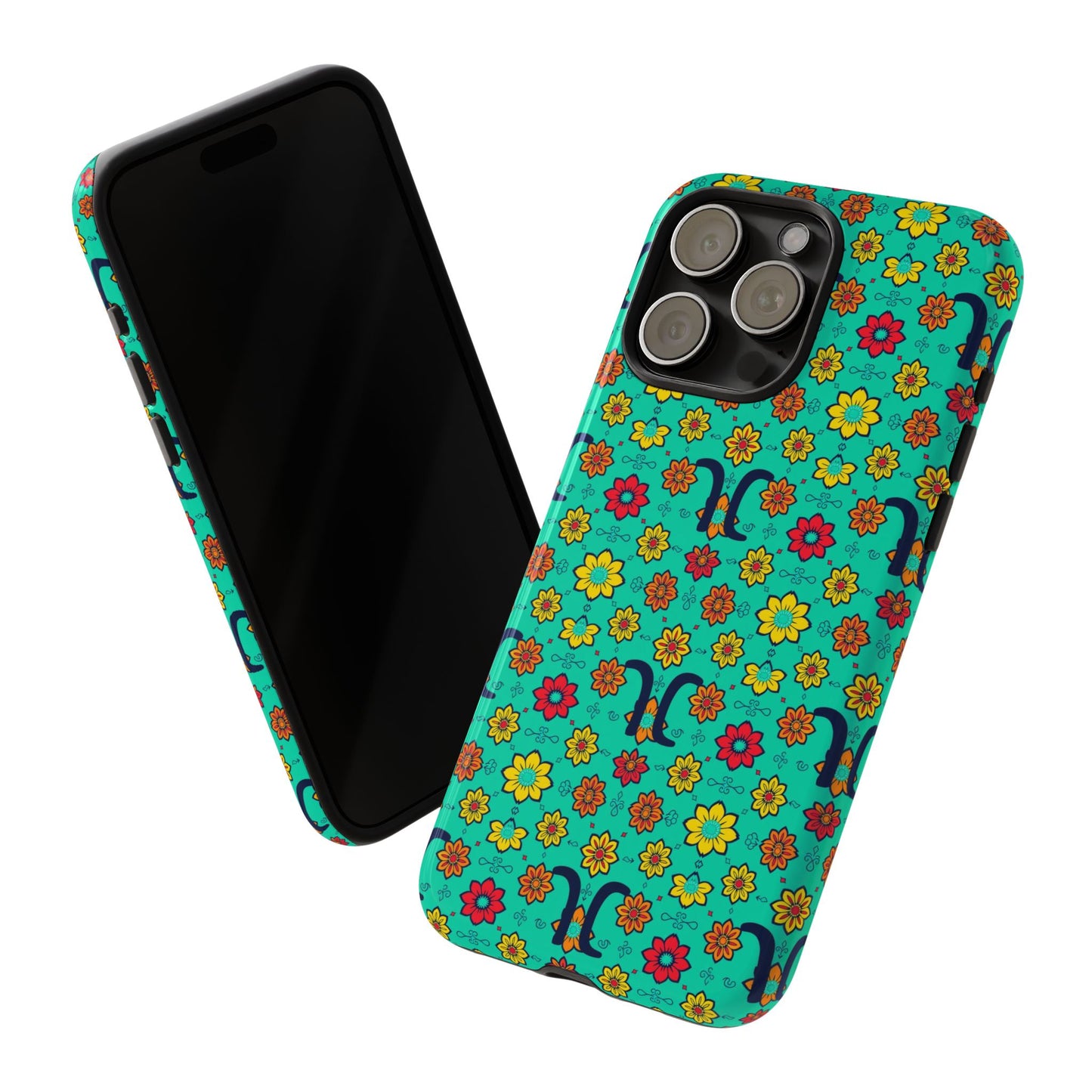 Tough Cases, Aquarius, Zodiac v2, Flower Pattern