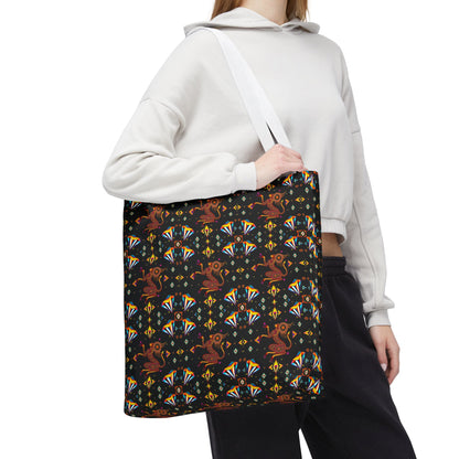 Tote Bag (AOP), Virgo, Zodiac, Jewel Pattern