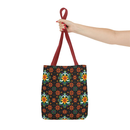 Tote Bag (AOP), Libra, Zodiac v2, Flower Pattern