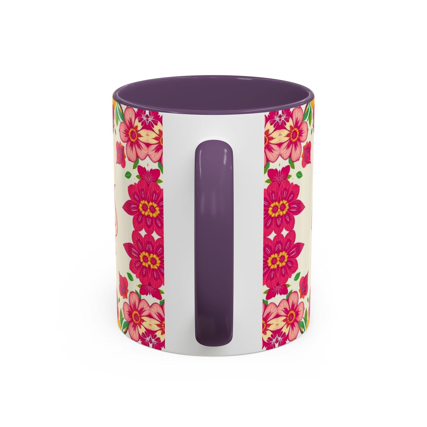 Accent Coffee Mug, Capricorn, Zodiac v2, Flower Pattern, (11, 15oz)