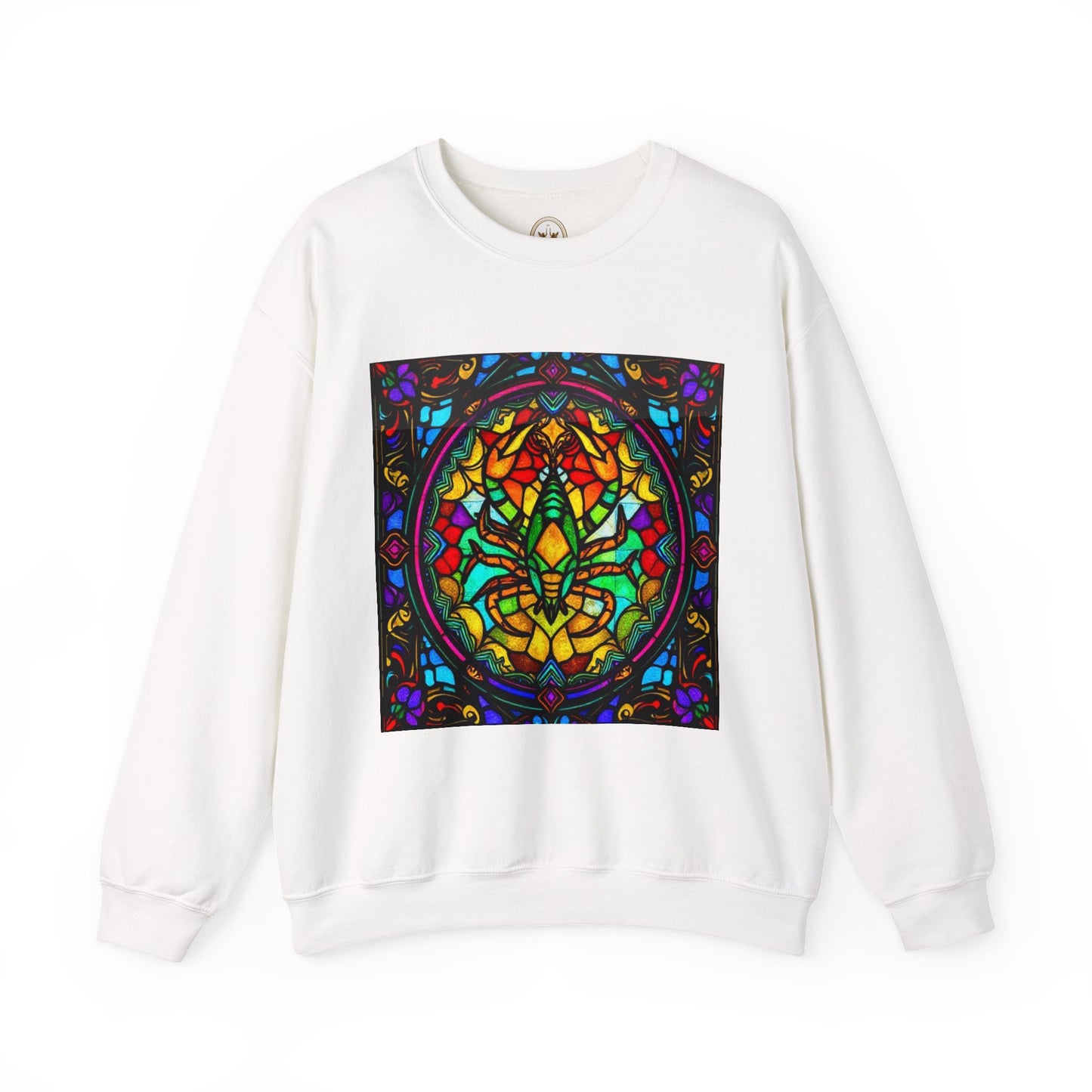 Unisex Heavy Blend™ Crewneck Sweatshirt, Glass 1, Scorpio Zodiac Design