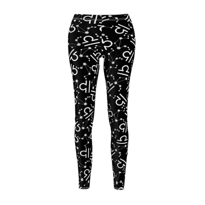 Women's Zodiac Cut & Sew Casual Leggings Libra Zodiac sign
