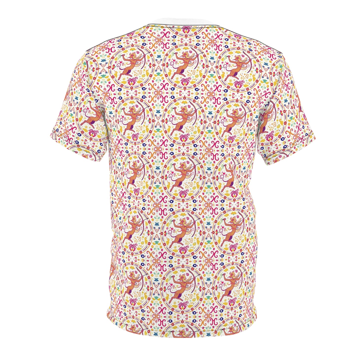 Unisex Cut & Sew T-Shirt, AOP, Sagittarius, Zodiac, Pattern
